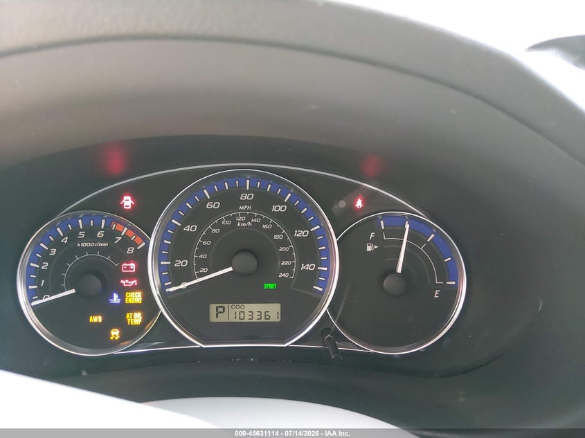 2011 Subaru Forester VIN JF2SHAEC0BH742639 IAAI salvage auction — NORMAL WEAR, Clear (Virginia), sold $375 on 2026-07-30 (photo 7)
