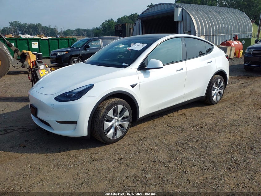 2024 Tesla Model y VIN 7SAYGDEE9RA278551 IAAI salvage auction — FRONT & REAR, Salvage (New Jersey), sold $16,000 on 2026-08-01 (photo 2)