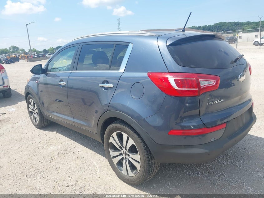 2013 Kia Sportage VIN KNDPCCA20D7364326 IAAI salvage auction — NORMAL WEAR, Salvage Title, sold $25 on 2026-07-21 (photo 3)
