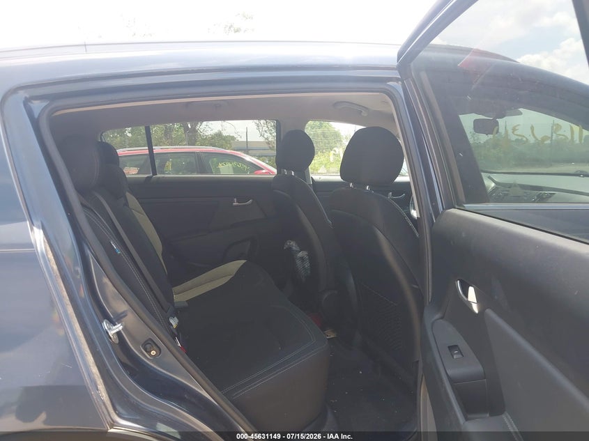 2013 Kia Sportage VIN KNDPCCA20D7364326 IAAI salvage auction — NORMAL WEAR, Salvage Title, sold $25 on 2026-07-21 (photo 8)