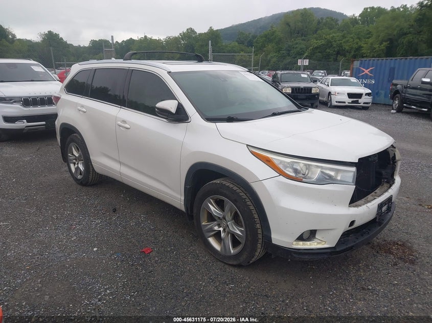 2015 Toyota Highlander VIN 5TDDKRFH9FS133617 — IAAI salvage auction photo