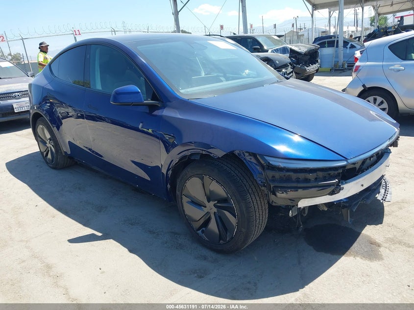 2026 Tesla Model y VIN 7SAYGDEDXTF392866 IAAI salvage auction — FRONT END, Salvage (California), sold $18,975 on 2026-07-15 (photo 1)