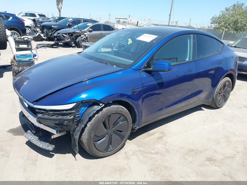 2026 Tesla Model y VIN 7SAYGDEDXTF392866 IAAI salvage auction — FRONT END, Salvage (California), sold $18,975 on 2026-07-15 (photo 2)
