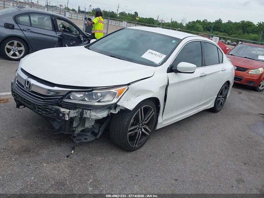 2016 Honda Accord VIN 1HGCR2F54GA206283 IAAI salvage auction — FRONT END, Salvage Title, sold $1,850 on 2026-07-24 (photo 2)
