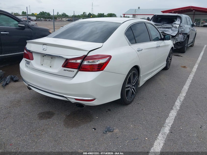 2016 Honda Accord VIN 1HGCR2F54GA206283 IAAI salvage auction — FRONT END, Salvage Title, sold $1,850 on 2026-07-24 (photo 4)