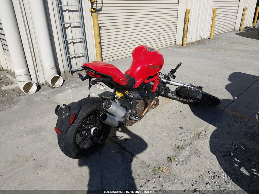 2015 Ducati Monster VIN ZDM1RBSV4FB006433 IAAI salvage auction — FRONT END, Non-Repairable (California), sold $750 on 2026-08-10 (photo 4)