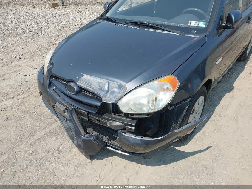 2010 Hyundai Accent VIN KMHCM3ACXAU167340 IAAI salvage auction — FRONT END, Salvage (Pennsylvania), sold $200 on 2026-07-26 (photo 6)