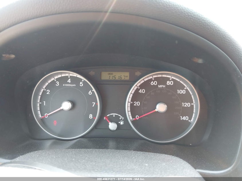 2010 Hyundai Accent VIN KMHCM3ACXAU167340 IAAI salvage auction — FRONT END, Salvage (Pennsylvania), sold $200 on 2026-07-26 (photo 7)