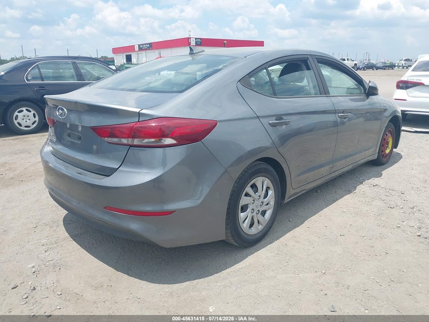 2017 Hyundai Elantra VIN KMHD74LF7HU071930 IAAI salvage auction — NORMAL WEAR, Clear (Arkansas), sold $575 on 2026-07-29 (photo 4)