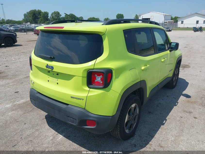 2017 Jeep Renegade VIN ZACCJBAB3HPF91808 IAAI salvage auction — NORMAL WEAR, Wait Title, sold $1,250 on 2026-08-12 (photo 4)