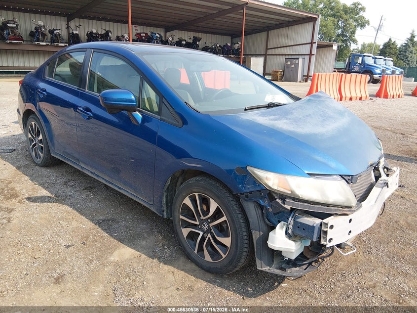 2014 Honda Civic VIN 2HGFB2F82EH560216 IAAI salvage auction — FRONT END, Salvage Title, sold $1,800 on 2026-07-23 (photo 1)