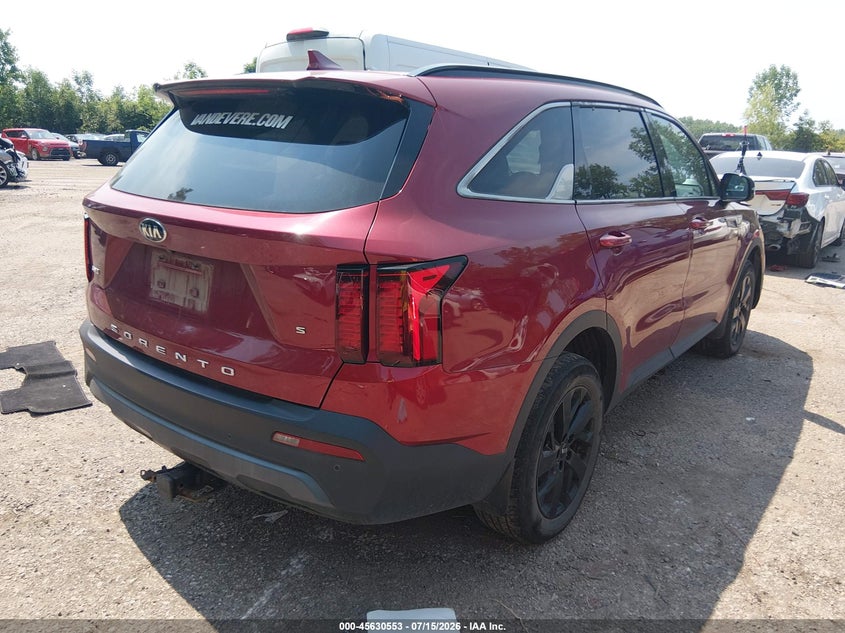 2021 Kia Sorento VIN 5XYRLDLCXMG065370 IAAI salvage auction — FRONT END, Salvage Title, sold $7,400 on 2026-08-28 (photo 4)
