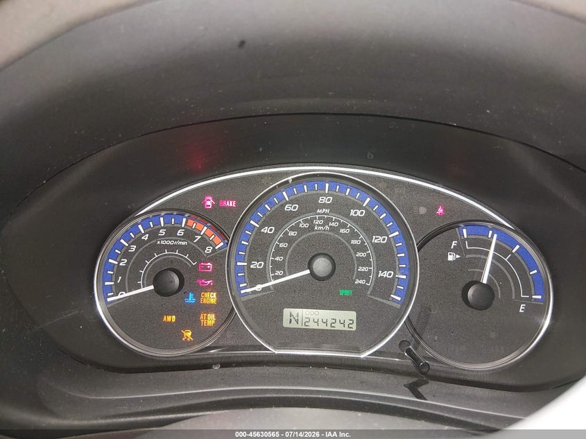 2010 Subaru Forester VIN JF2SH6CC5AH769608 IAAI salvage auction — NORMAL WEAR, Clear (Minnesota), sold $550 on 2026-07-29 (photo 7)