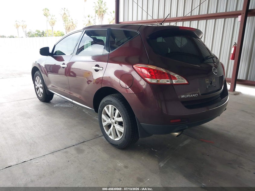 2014 Nissan Murano VIN JN8AZ1MU7EW404399 IAAI salvage auction — NORMAL WEAR, Clear - Dealer Only (California), sold $375 on 2026-07-28 (photo 3)