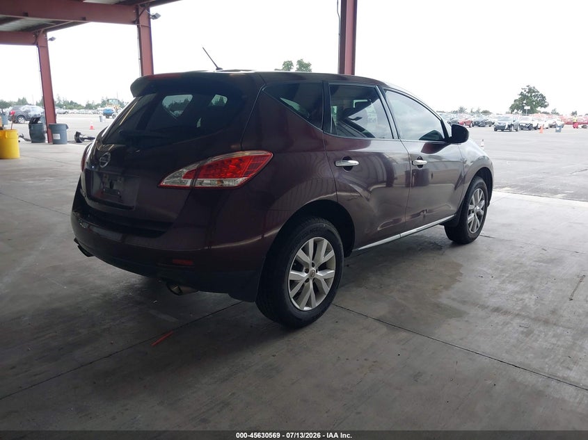 2014 Nissan Murano VIN JN8AZ1MU7EW404399 IAAI salvage auction — NORMAL WEAR, Clear - Dealer Only (California), sold $375 on 2026-07-28 (photo 4)