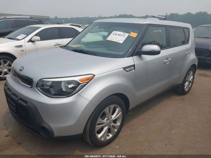 2014 Kia Soul VIN KNDJP3A51E7740733 IAAI salvage auction — REAR END, Salvage Title, sold $1,300 on 2026-08-01 (photo 2)