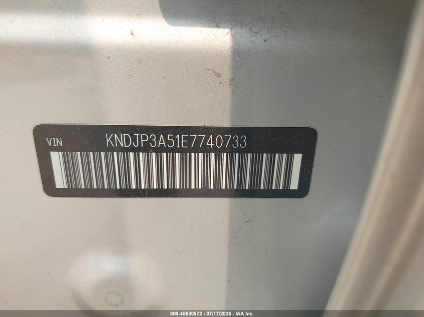 2014 Kia Soul VIN KNDJP3A51E7740733 IAAI salvage auction — REAR END, Salvage Title, sold $1,300 on 2026-08-01 (photo 9)