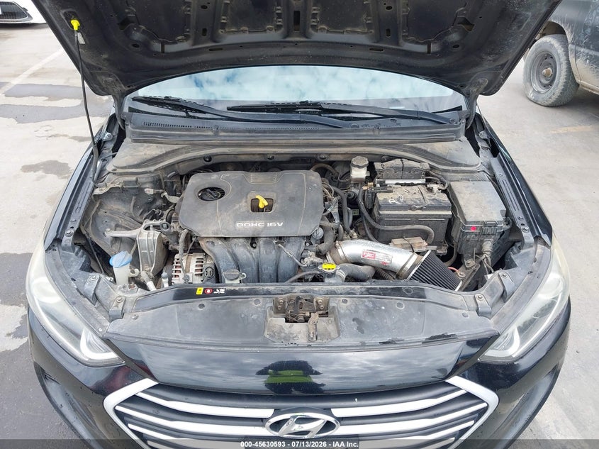 2017 Hyundai Elantra VIN KMHD74LF6HU307449 IAAI salvage auction — NORMAL WEAR, Salvage Title, sold $450 on 2026-07-29 (photo 6)