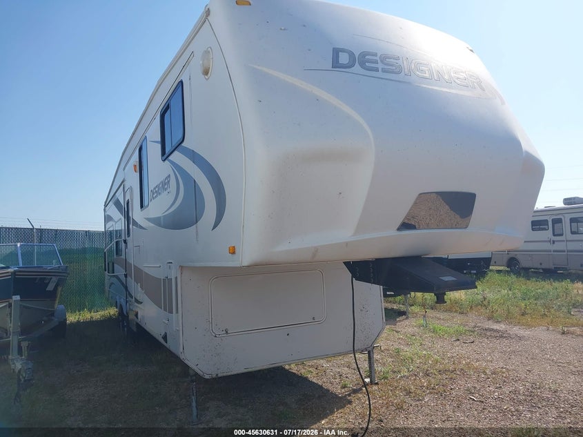 2009 Jayco Designer VIN 1UJCJ02R191SZ0200 IAAI salvage auction — STORM DAMAGE, Regular (South Dakota), sold $25 on 2026-10-07 (photo 1)