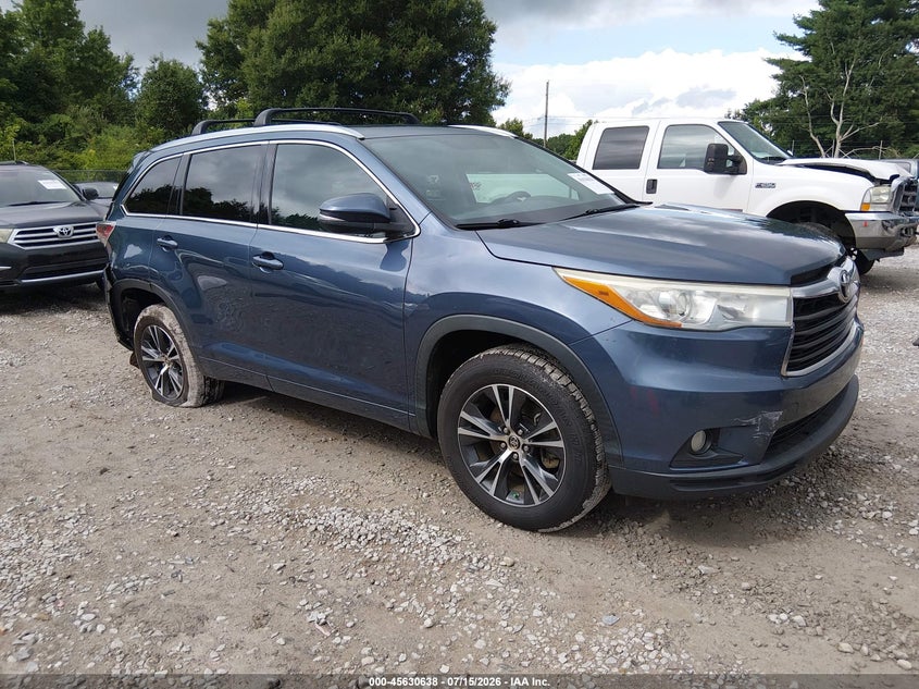 2016 Toyota Highlander VIN 5TDKKRFH5GS127998 IAAI salvage auction — REAR END, Salvage (Alabama), sold $5,700 on 2026-08-02 (photo 1)