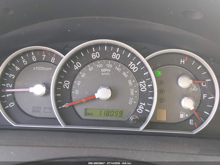 2008 Kia Sorento VIN KNDJD735885811858 IAAI salvage auction — NORMAL WEAR, Clear (New Mexico), sold $900 on 2026-07-20 (photo 7)