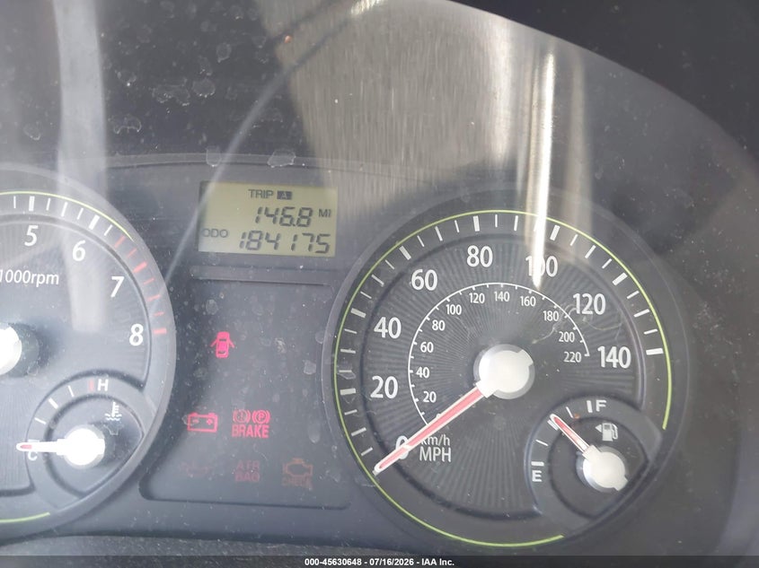 2007 Kia Rio VIN KNADE123276239067 IAAI salvage auction — NORMAL WEAR, Clear (New Mexico), sold $25 on 2026-07-29 (photo 7)