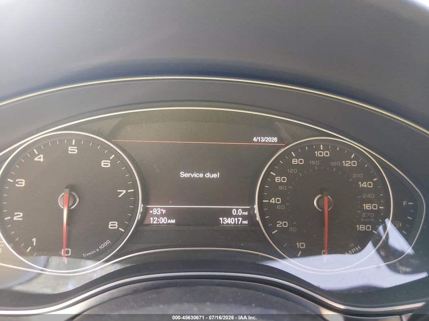 2014 Audi A6 VIN WAUFGAFC7EN026440 IAAI salvage auction — FRONT END, Original (West Virginia), sold $900 on 2026-07-29 (photo 7)