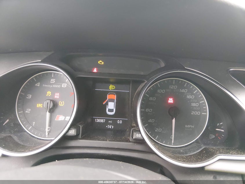 2010 Audi S5 VIN WAU3VAFR3AA062284 IAAI salvage auction — NORMAL WEAR, Salvage (Georgia), sold $225 on 2026-07-22 (photo 7)