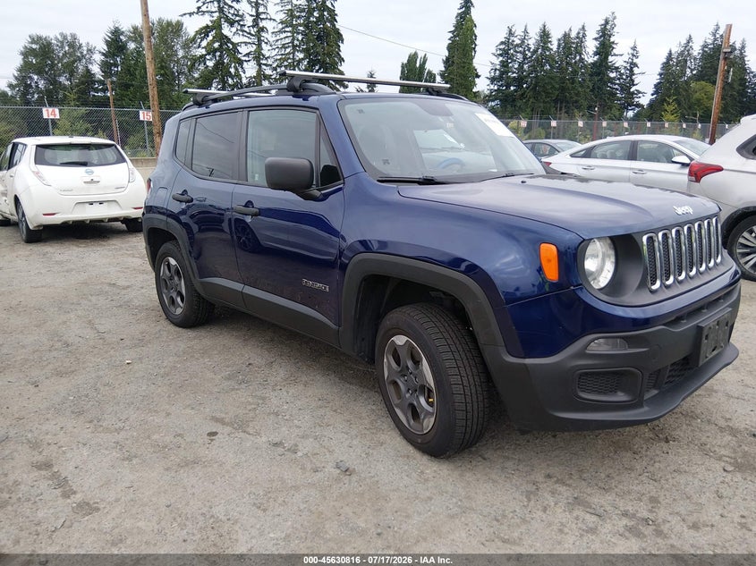 2018 Jeep Renegade VIN ZACCJBAB3JPH19339 IAAI salvage auction — RIGHT FRONT, Bill Of Sale (Washington), sold $1,800 on 2026-07-29 (photo 1)