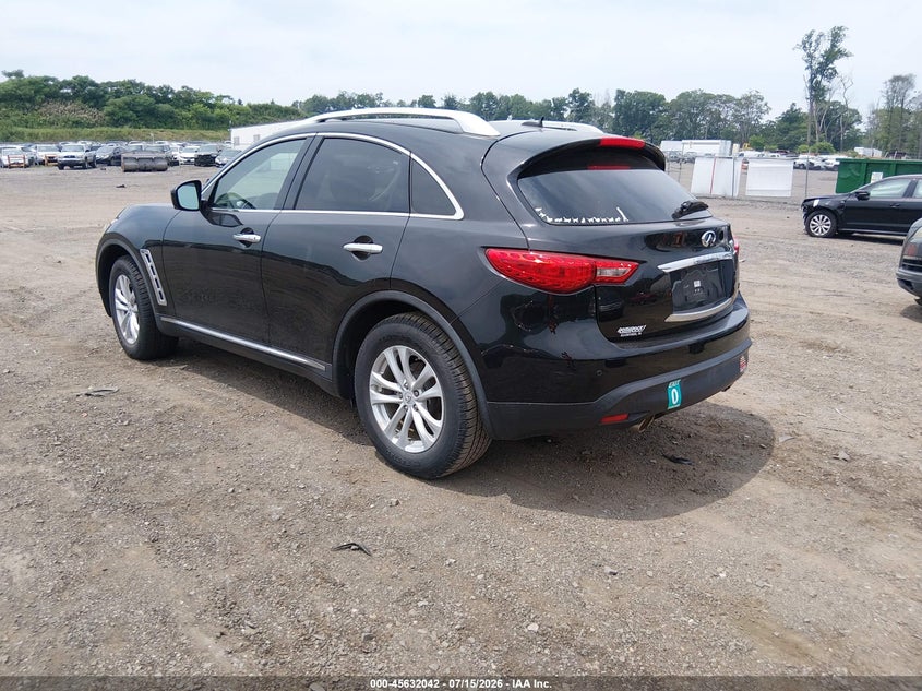 2012 Infiniti Fx35 VIN JN8AS1MW9CM155327 IAAI salvage auction — NORMAL WEAR, Clear (New Jersey), sold $650 on 2026-07-23 (photo 3)