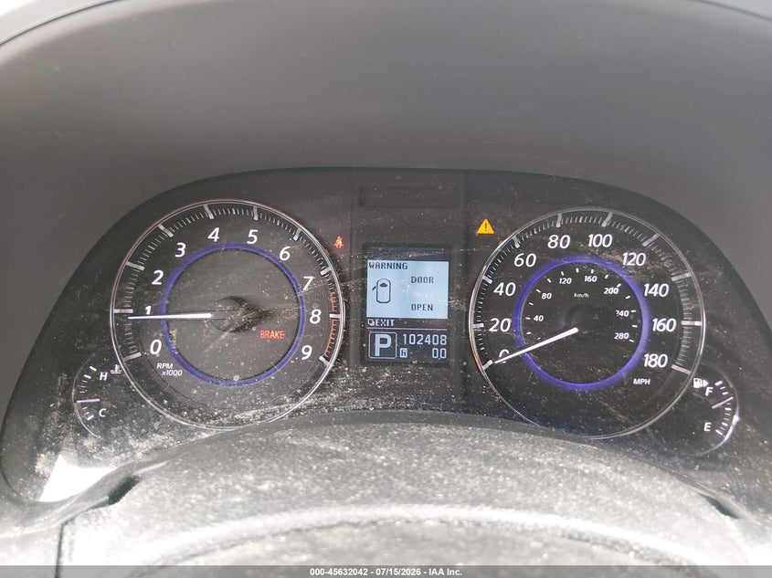 2012 Infiniti Fx35 VIN JN8AS1MW9CM155327 IAAI salvage auction — NORMAL WEAR, Clear (New Jersey), sold $650 on 2026-07-23 (photo 7)