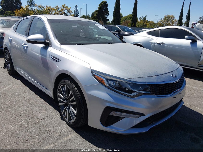2019 Kia Optima VIN 5XXGT4L37KG363870 IAAI salvage auction — THEFT, Salvage Title, sold $3,600 on 2026-07-26 (photo 1)