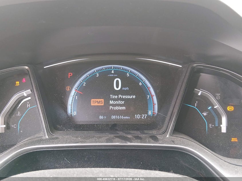 2018 Honda Civic VIN SHHFK7H57JU231167 IAAI salvage auction — NORMAL WEAR, Original (Ohio), sold $3,650 on 2026-07-29 (photo 7)