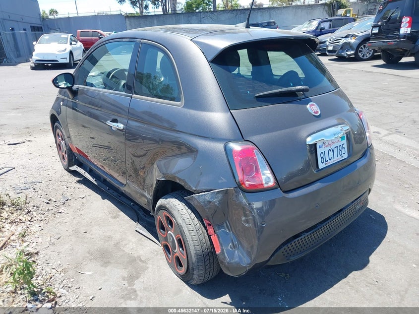 2016 Fiat 500 VIN 3C3CFFGE6GT121973 IAAI salvage auction — REAR END, Salvage Title, sold $700 on 2026-07-29 (photo 3)