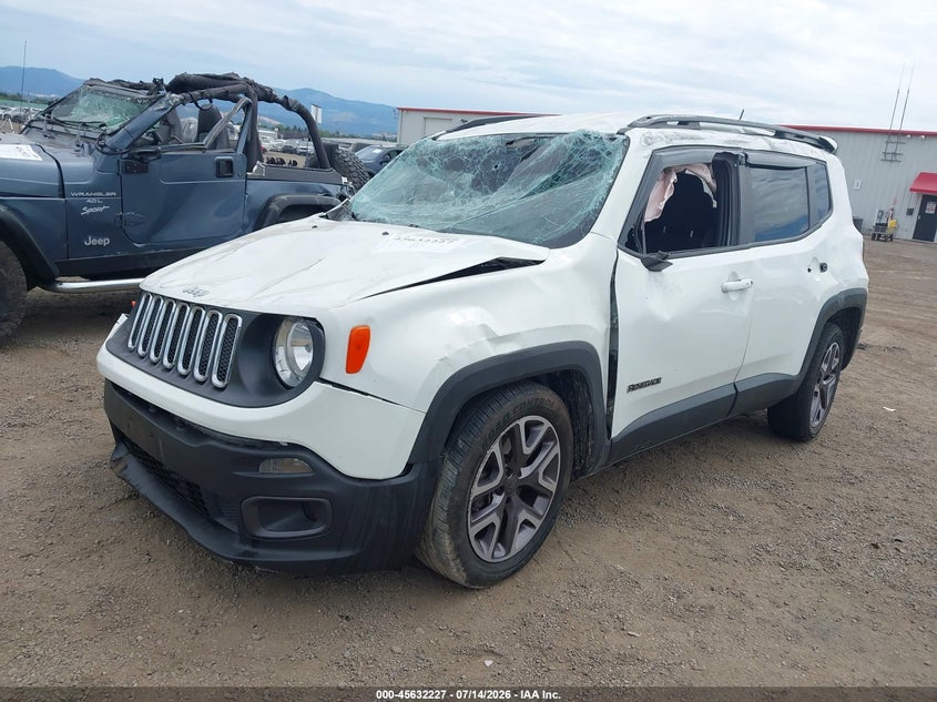 2015 Jeep Renegade VIN ZACCJABT0FPB62077 IAAI salvage auction — ROLLOVER, Salvage Title, sold $450 on 2026-08-11 (photo 2)