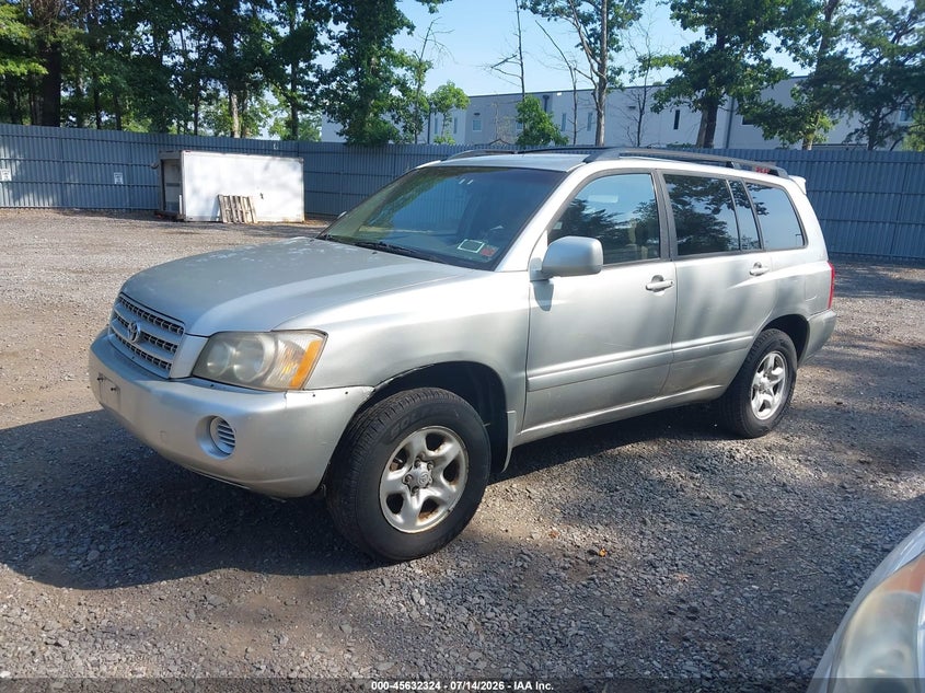 2001 Toyota Highlander VIN JTEGD21A310009746 IAAI salvage auction — FRONT & REAR, Clear (New Jersey), sold $1,175 on 2026-07-29 (photo 2)