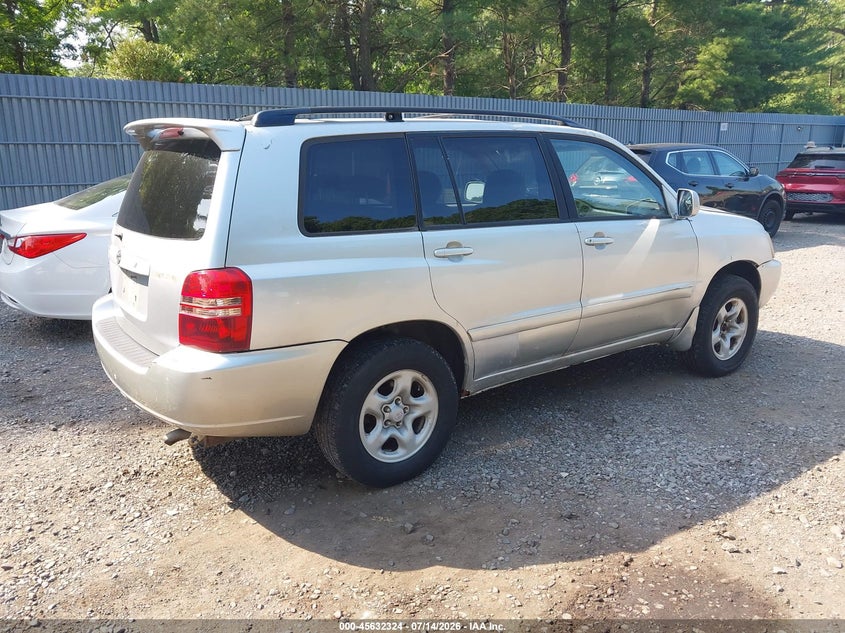 2001 Toyota Highlander VIN JTEGD21A310009746 IAAI salvage auction — FRONT & REAR, Clear (New Jersey), sold $1,175 on 2026-07-29 (photo 4)