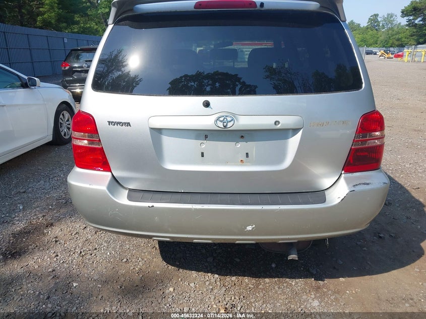 2001 Toyota Highlander VIN JTEGD21A310009746 IAAI salvage auction — FRONT & REAR, Clear (New Jersey), sold $1,175 on 2026-07-29 (photo 6)