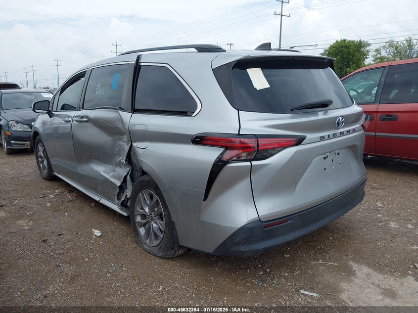 2021 Toyota Sienna VIN 5TDKRKEC8MS052962 IAAI salvage auction — SIDE, Nrc Lienholder Repossession Paperwork (Texas), sold $8,400 on 2026-07-29 (photo 3)