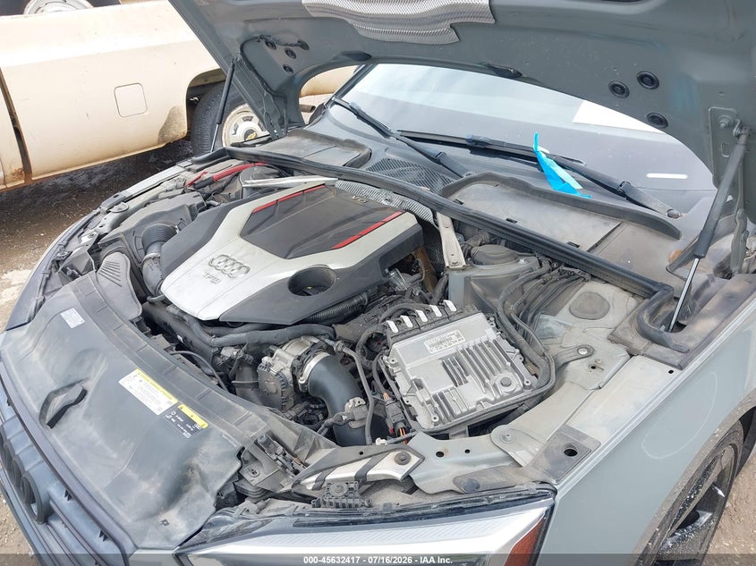 2019 Audi S5 VIN WAUR4AF55KA050844 IAAI salvage auction — ENGINE DAMAGE, Nrc Lienholder Repossession Paperwork (Texas), sold $3,750 on 2026-07-29 (photo 6)