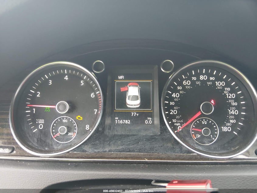 2017 Volkswagen Passat cc VIN WVWFP7AN5HE502994 IAAI salvage auction — NORMAL WEAR, Original (Texas), sold $1,700 on 2026-07-24 (photo 7)