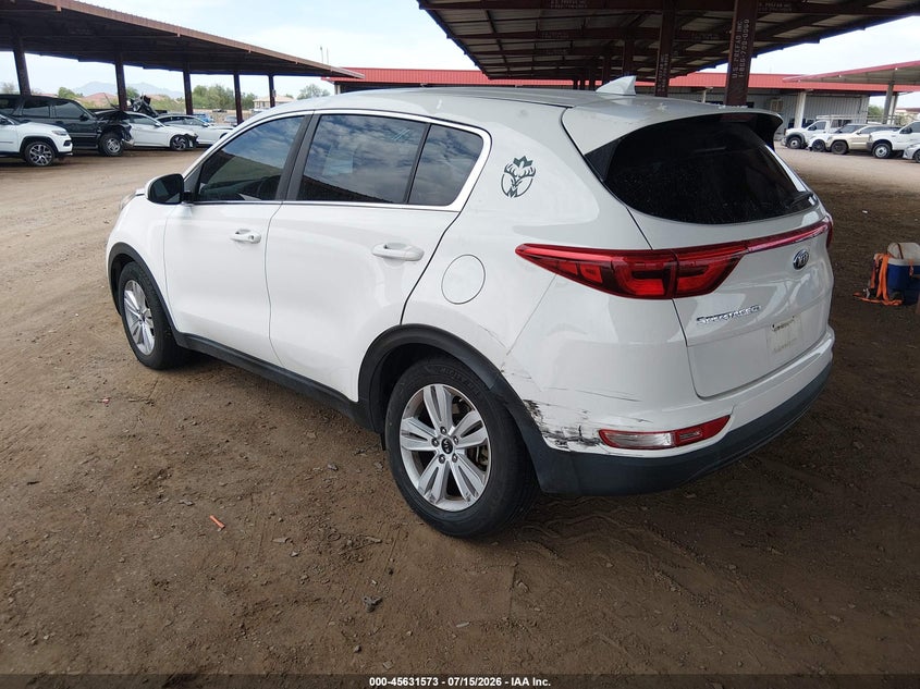 2019 Kia Sportage VIN KNDPM3AC7K7550125 IAAI salvage auction — REAR END, Salvage Title, sold $3,150 on 2026-07-28 (photo 3)