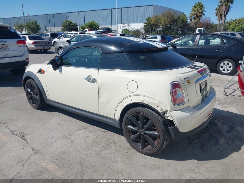 2015 Mini Coupe VIN WMWSX1C55FT623314 IAAI salvage auction — NORMAL WEAR, Clear - Dealer Only (California), sold $625 on 2026-07-29 (photo 3)