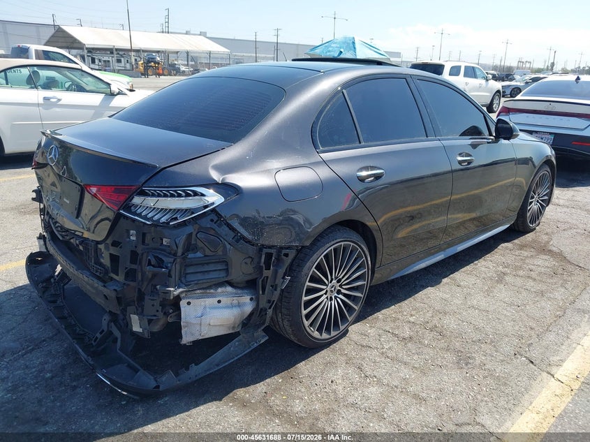 2023 Mercedes-benz C-klasse VIN W1KAF4GB8PR110016 IAAI salvage auction — FRONT & REAR, Salvage Title, sold $15,700 on 2026-09-09 (photo 4)