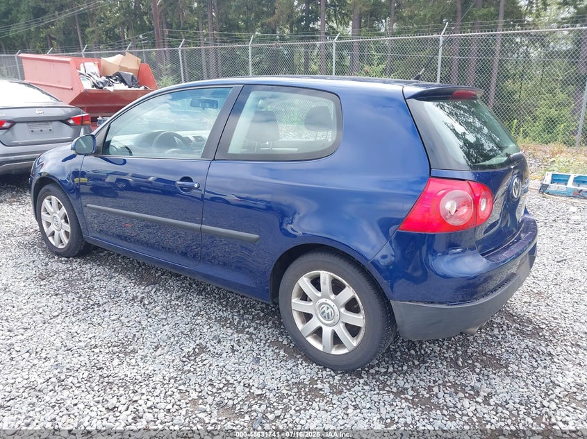 2007 Volkswagen Rabbit VIN WVWBR71K37W278017 IAAI salvage auction — REAR END, Bill Of Sale (Washington), sold $775 on 2026-08-05 (photo 3)