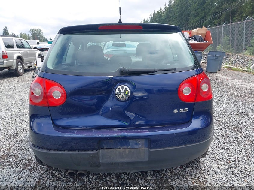 2007 Volkswagen Rabbit VIN WVWBR71K37W278017 IAAI salvage auction — REAR END, Bill Of Sale (Washington), sold $775 on 2026-08-05 (photo 6)