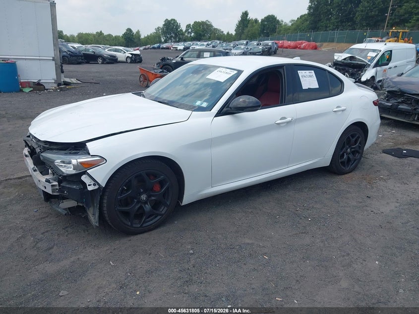 2021 Alfa romeo Giulia VIN ZARFANAN6M7646547 IAAI salvage auction — FRONT END, Salvage Title, sold $3,350 on 2026-08-12 (photo 2)