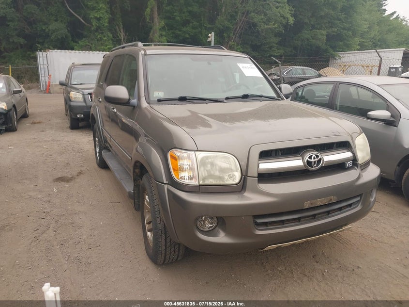 2005 Toyota Sequoia VIN 5TDBT48A55S254778 IAAI salvage auction — NORMAL WEAR, Clear (Massachusetts), sold $2,100 on 2026-07-21 (photo 1)