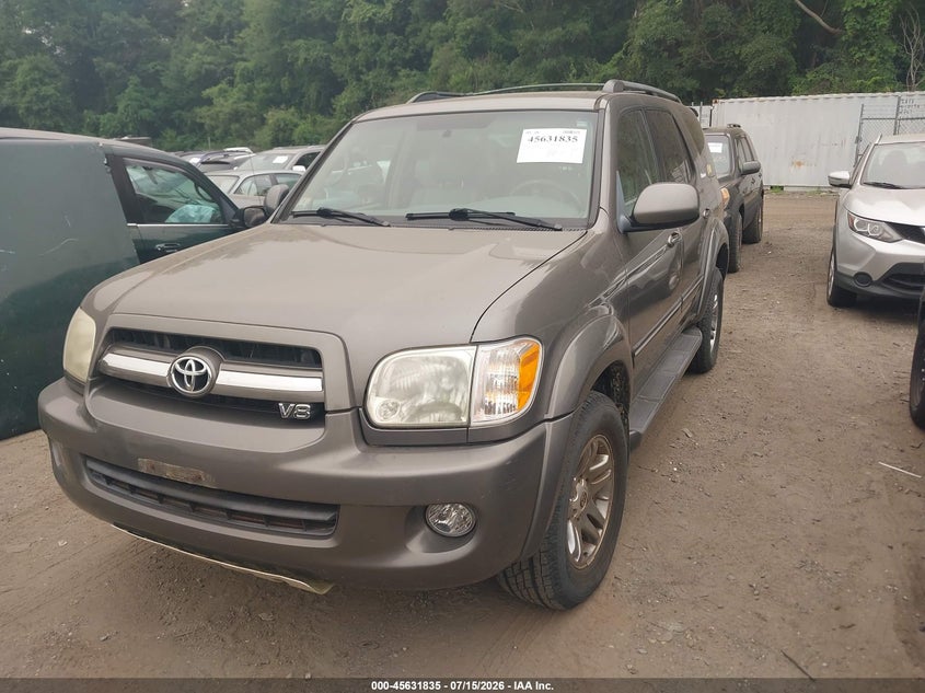 2005 Toyota Sequoia VIN 5TDBT48A55S254778 IAAI salvage auction — NORMAL WEAR, Clear (Massachusetts), sold $2,100 on 2026-07-21 (photo 2)