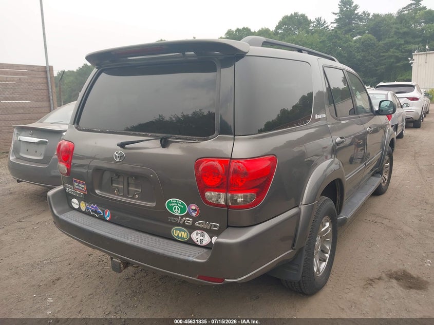 2005 Toyota Sequoia VIN 5TDBT48A55S254778 IAAI salvage auction — NORMAL WEAR, Clear (Massachusetts), sold $2,100 on 2026-07-21 (photo 4)